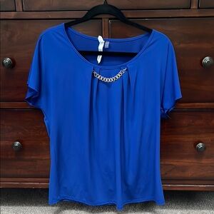 Elegant Blue Women's Top
